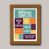 Thumbnail 9 - Personalised 10 Things I Love About My Wife Poster