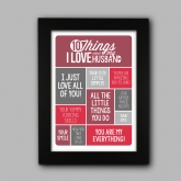 Thumbnail 2 - Personalised 10 Things I Love About my Husband Poster