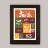 Thumbnail 4 - Personalised 10 Things I Love About my Husband Poster