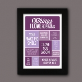 Thumbnail 6 - Personalised 10 Things I Love About my Husband Poster