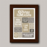 Thumbnail 7 - Personalised 10 Things I Love About my Husband Poster