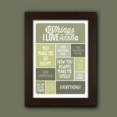 Thumbnail 3 - Personalised 10 Things I Love About my Husband Poster