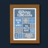 Thumbnail 5 - Personalised 10 Things I Love About my Husband Poster