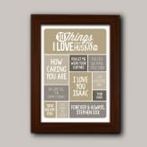 Thumbnail 7 - Personalised 10 Things I Love About my Husband Poster