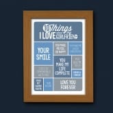 Thumbnail 3 - Personalised 10 Things I Love About my Girlfriend Poster