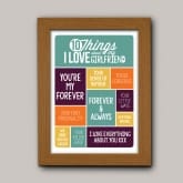 Thumbnail 7 - Personalised 10 Things I Love About my Girlfriend Poster