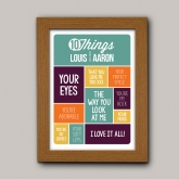 Thumbnail 9 - 10 Things I Love About You Personalised Couples Print