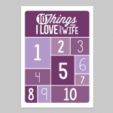 Thumbnail 10 - Personalised 10 Things I Love About My Wife Light Box