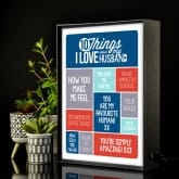 Thumbnail 1 - Personalised 10 Things I Love About My Husband Light Box