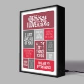 Thumbnail 3 - Personalised 10 Things I Love About My Husband Light Box