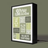 Thumbnail 9 - Personalised 10 Things I Love About My Girlfriend Light Box