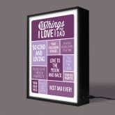 Thumbnail 9 - Personalised 10 Things I Love About Dad Light Box