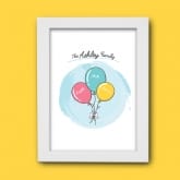 Thumbnail 2 - Personalised Balloons Family Print