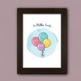 Thumbnail 3 - Personalised Balloons Family Print