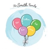 Thumbnail 7 - Personalised Balloons Family Print