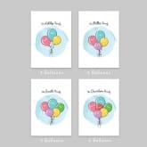 Thumbnail 8 - Personalised Balloons Family Print