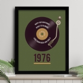 Thumbnail 1 - Personalised 50th Birthday Retro Record Print