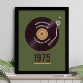 Thumbnail 1 - Personalised 50th Birthday Retro Record Print
