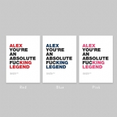 Thumbnail 3 - Personalised Swearing Motivational Prints