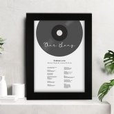 Thumbnail 1 - Personalised Vinyl Song Lyrics Print