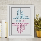 Thumbnail 1 - Personalised Couples Likes Poster
