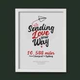 Thumbnail 3 - Sending Love Distance Personalised Poster