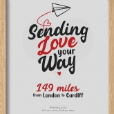 Thumbnail 4 - Sending Love Distance Personalised Poster