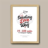 Thumbnail 3 - Sending Love Distance Personalised Poster