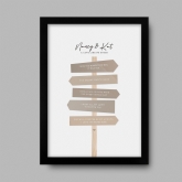 Thumbnail 4 - Personalised Anniversary Sign Post Print