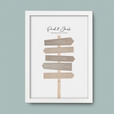 Thumbnail 5 - Personalised Anniversary Sign Post Print