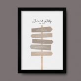 Thumbnail 6 - Personalised Anniversary Sign Post Print