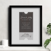 Thumbnail 1 - Personalised Ticket To Our Future Anniversary Print