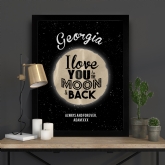 Thumbnail 1 - Personalised Love You to the Moon and Back Poster 