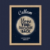Thumbnail 3 - Personalised Love You to the Moon and Back Poster 