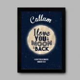 Thumbnail 2 - Personalised Love You to the Moon and Back Poster 