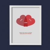 Thumbnail 2 - Personalised Couples Heart Venn Print 