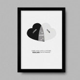 Thumbnail 3 - Personalised Couples Heart Venn Print 