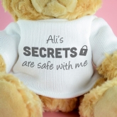 Thumbnail 2 - Personalised Secrets are Safe with Me Teddy Bear