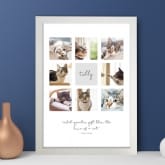 Thumbnail 1 - Personalised Cat Multi Photo and Quote Print 