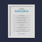 Thumbnail 4 - Personalised Things I Love About.... Print 