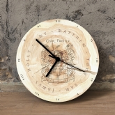 Thumbnail 1 - Personalised Family Tree Coat of Arms Clock