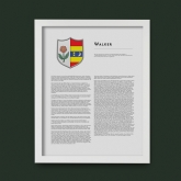 Thumbnail 3 - Modern Personalised Surname History and Coat of Arms Prints