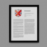 Thumbnail 5 - Modern Personalised Surname History and Coat of Arms Prints