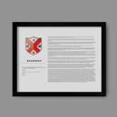 Thumbnail 6 - Modern Personalised Surname History and Coat of Arms Prints