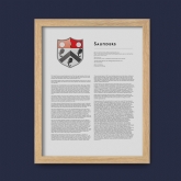 Thumbnail 7 - Modern Personalised Surname History and Coat of Arms Prints