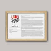 Thumbnail 6 - Modern Personalised Surname History and Coat of Arms Prints