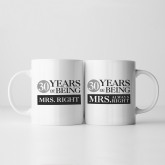 Thumbnail 2 - Set of Two 30 Years of Being Right Mr and Mrs Mugs