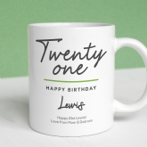 Thumbnail 1 - Personalised Classy 21st Birthday Mug