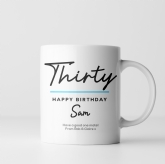 Thumbnail 2 - Personalised Classy 30th Birthday Mug