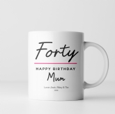 Thumbnail 6 - Personalised Classy 40th Birthday Mug